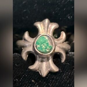 Silver turquoise ring